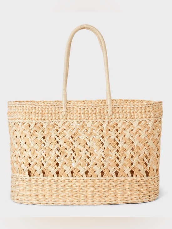 Shade & Shore Handbags - Straw Tote Handbag - Shade & Shore
Natural/Ivory XL Bag
New with Tag